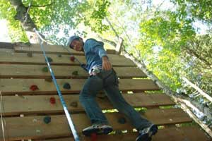 door county outdoor climbing wall experience